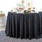132 Inch Round Luxurious Ice Crushed Velvet Tablecloth Soft Elegant Event Linen